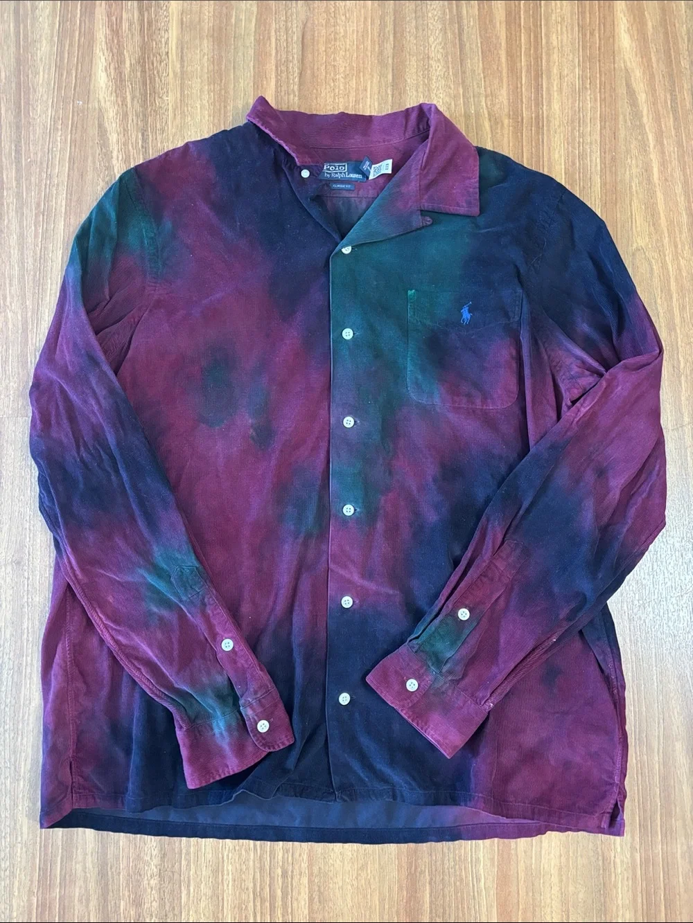 Polo by Ralph Lauren Tie-Dye Corduroy Long-Sleeve Button-Down Shirt
